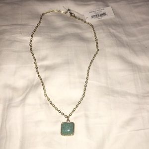 Brand new banana republic turquoise/gold necklace